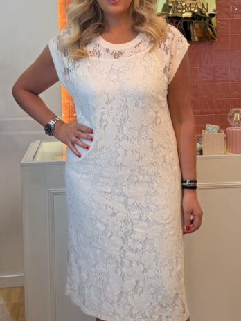 Vestido Midi Renda C/ Sombra
