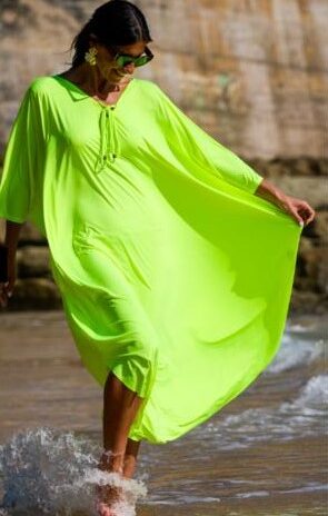 Vestido Kaftan Licra Fria C/ Atilho