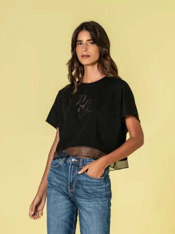 T-Shirt RG Bordada C/ Transparência