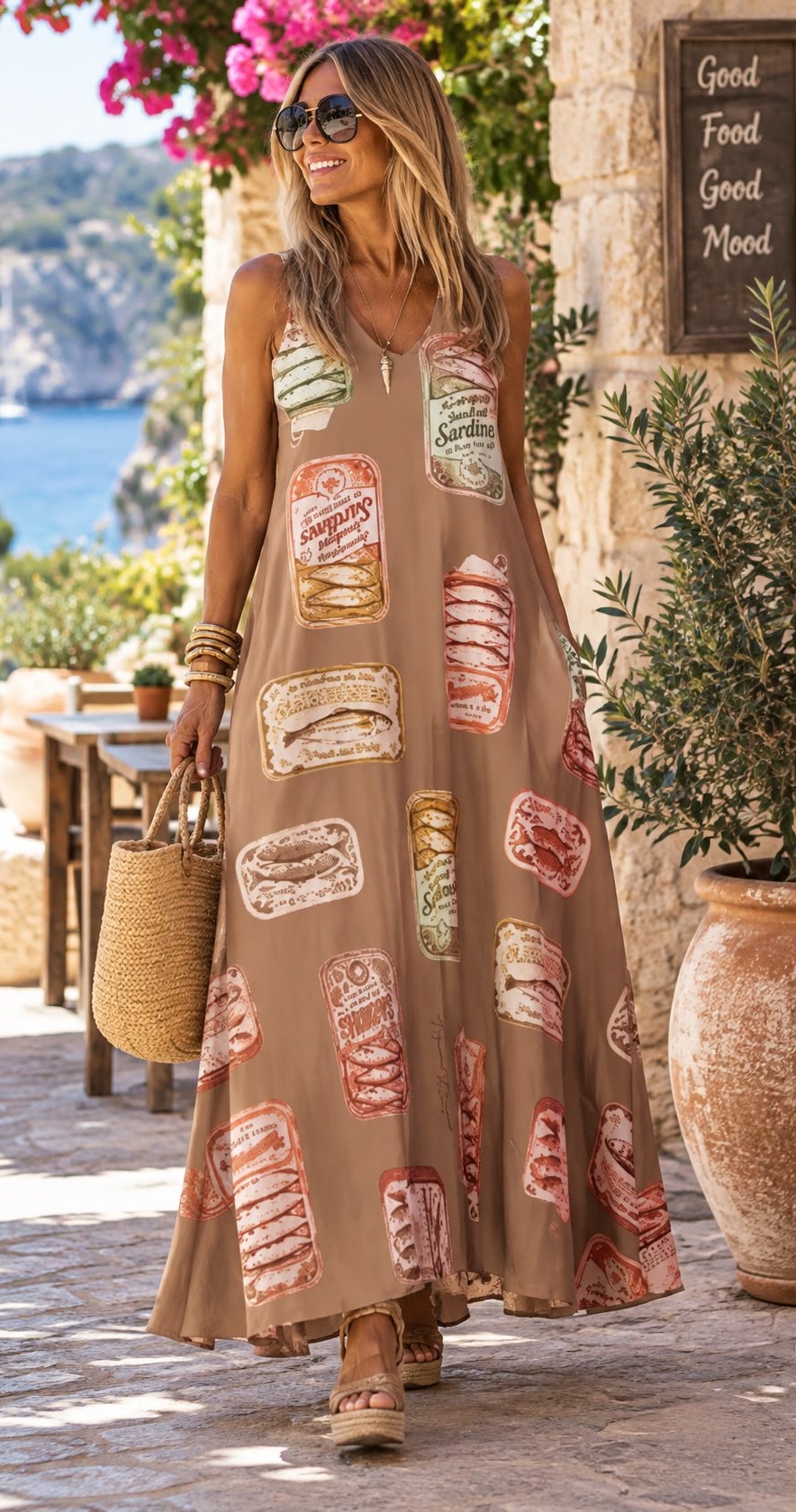Vestido Alça Larga Santos Populares