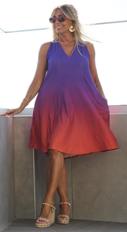 Vestido Midi Evase