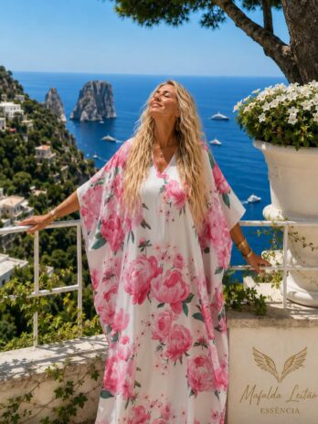Vestido Kaftan Cetim C/ Cinto