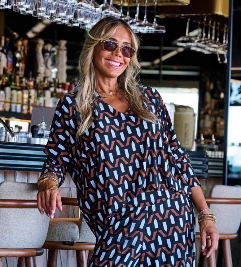 Túnica Licra Fria Estampada C/ Punho