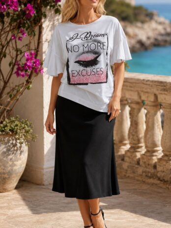 T-Shirt C/ Folho Manga