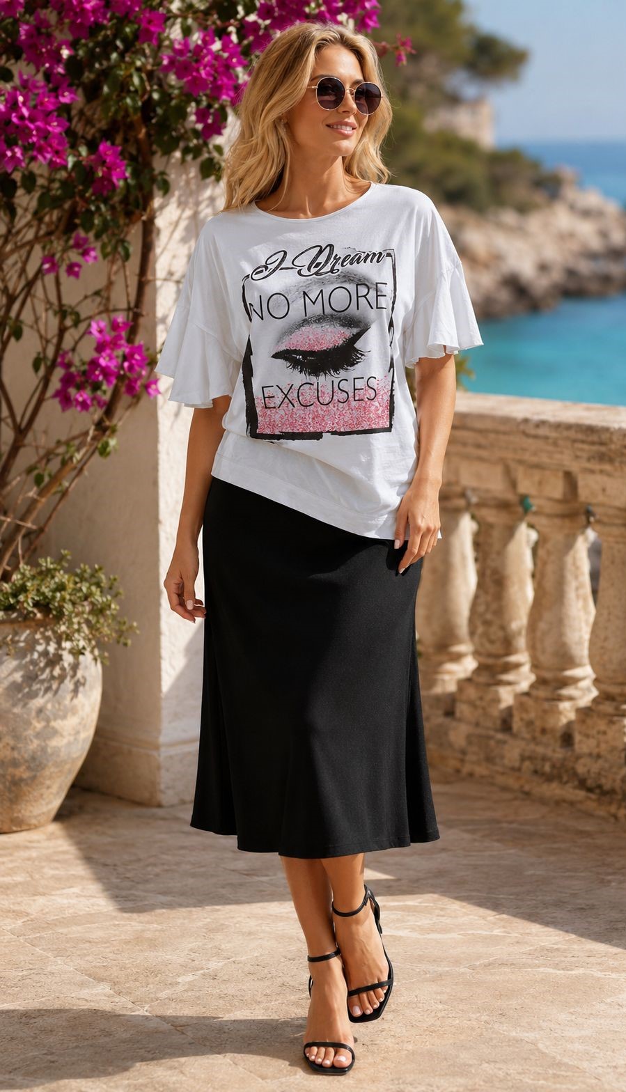T-Shirt C/ Folho Manga