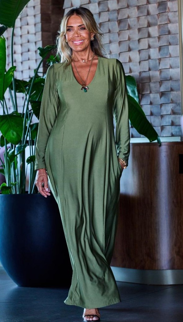 Vestido Licra Fria Decote V