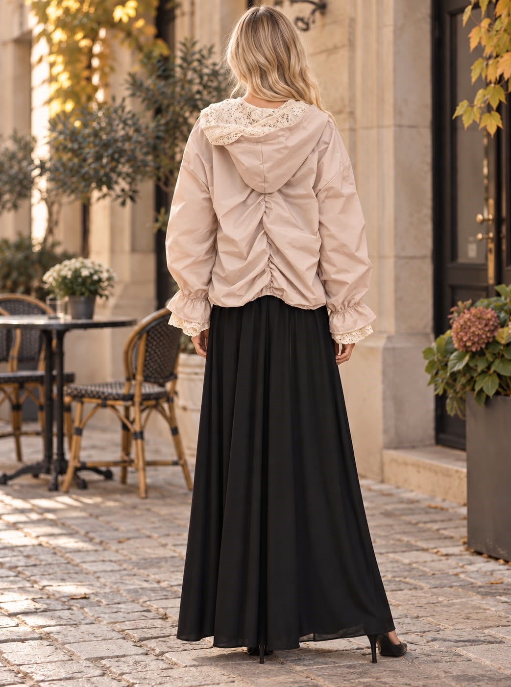 Bomber Capuz Franzido C/ Renda - Image 2
