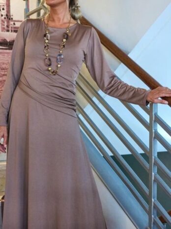 Vestido Licra Fria Drapeado Lateral