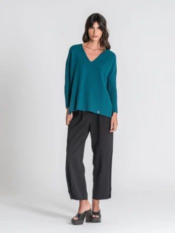 Camisola Canelada Decote V