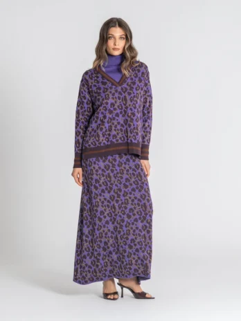Saia Comprida Animal Print