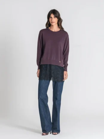 Camisola Oversize C/ Renda