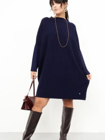 Vestido Malha Oversize Canelada