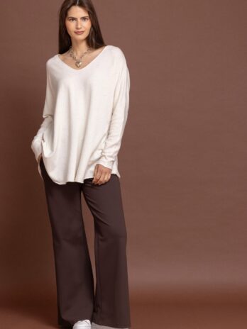 Camisola Malha Decote V Mini Lantejoulas