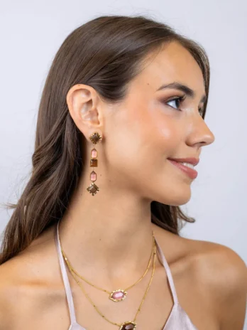 Brincos de Linha Brilhante