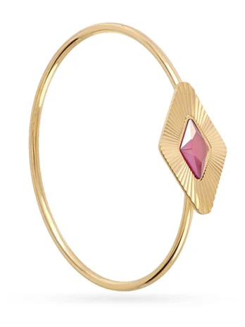 Pulseira de Pedra Formato Losango Prismático