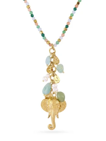 Colar Astros C/ Elefante Multicolorido